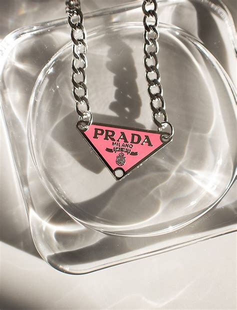 pink prada pendant|prada symbole pendant necklace.